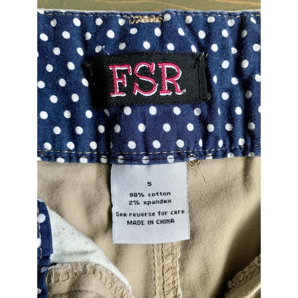 FreeStyle Y2K Cargo Chino Shorts Womens 5 Khaki Low Rise Grunge Preppy Utility - Picture 8 of 8